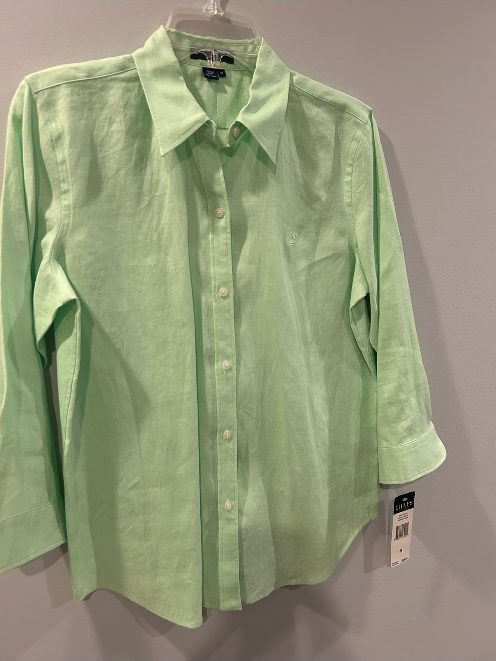 Chaps Women’s Lime Green Button-Front Dress Shirt